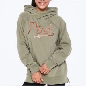 PINK Victoria's Secret Sage Olive Green Hoodie